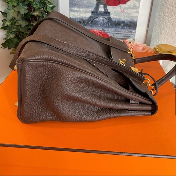 ❌SOLD❌Hermes Kelly 35 Chocolate brown With Gold Hardware- Full Set - Picture 8 of 13
